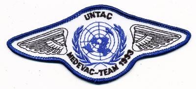 Patch UNTAC MEDEVAC TEAM 1993 Cambodia, no velcro