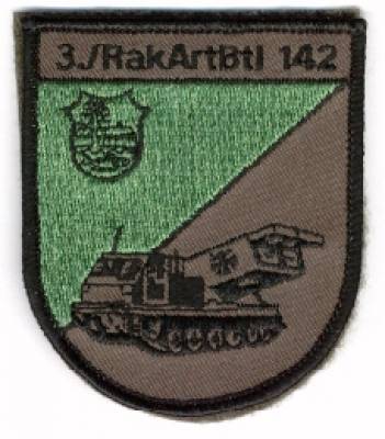 Aufnäher 3./Raketenartilleriebataillon 142, ohne Klett