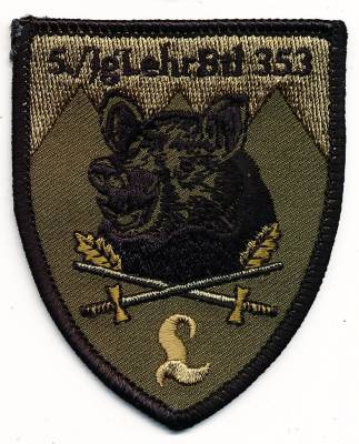 Patch 5./Infantry Teach Battalion 353, camouflage, NO velcro, wild boar