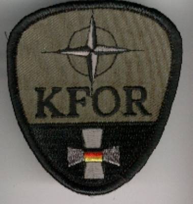 Patch KFOR Germany with iron cross and German flag, no velcro