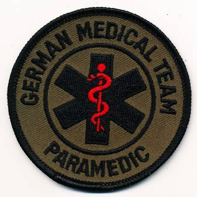 Patch German Medical Team Paramedic subdued, no velcro