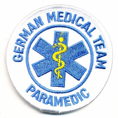 Patch German Medical Team Paramedic color, no velcro