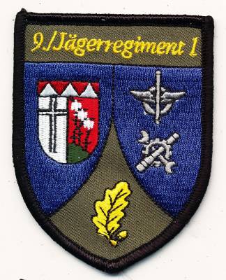 Patch 9./Infantry Regiment 1 HAMMELBURG, color, with velcro