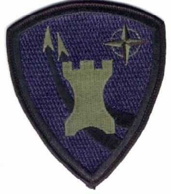 Aufnäher CAOC Uedem NATO, tarn (blau), mit Klett