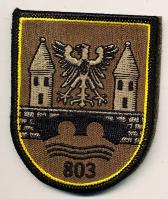 Aufnäher 3./Panzerpionierbataillon 803 HAVELBERG, mit Klett