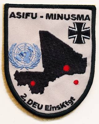 Aufnäher 2. Deutsches Kontingent ASIFU MINUSMA, GAO / MALI, mit Klett