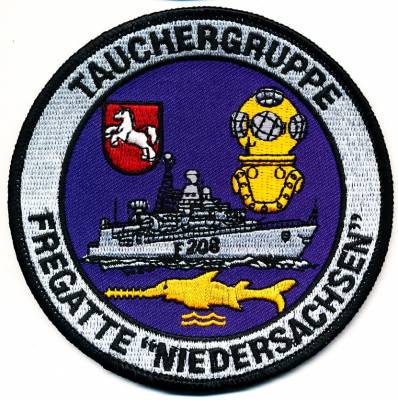 Aufnäher Marine Tauchergruppe Fregatte Niedersachsen, ohne Klett