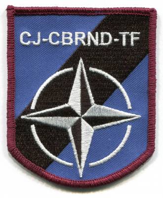 Aufnäher NATO CJ-CBRND-TF (ABC-Abwehr), mit Klett