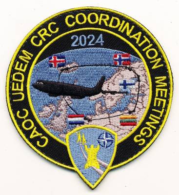 Patch NATO CAOC UEDEM CRC Coordination Meeting 2024, embroidered, with velcro