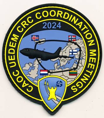 Patch NATO CAOC UEDEM CRC Coordination Meeting 2024, rubber version, with velcro