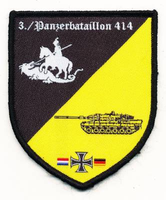 Aufnäher 3./Panzerbataillon 414, mit Klett