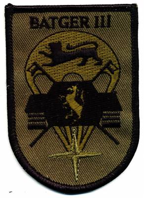 Patch Gepanzerter Einsatzverband III SFOR BATGER III subdued, no velcro