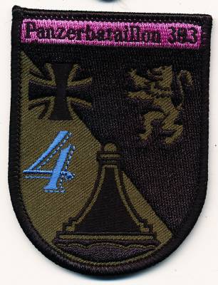 Patch 4./Armor Battalion 383 BAD FRANKENHAUSEN, no velcro