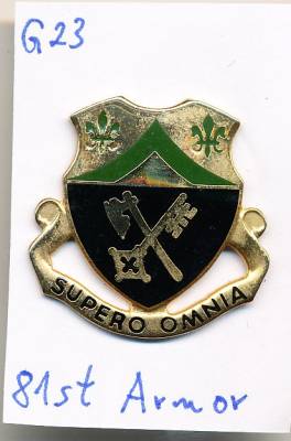 Unit Crest 81st Armor, Stacheln, G23