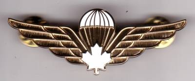 Fallschirmspringerabzeichen Kanada, Originalgröße, weißes Ahornblatt, neu