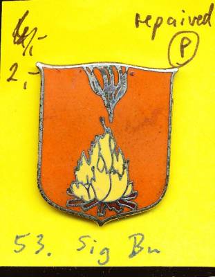 Unit Crest 53rd Signal Battalion, 1 Stacheln repariert, Poellath
