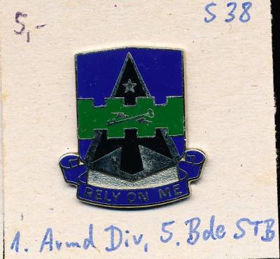 Unit Crest 1st Armored Division, 5th Brigade STB, S38
