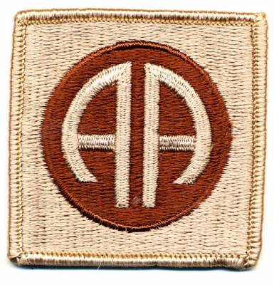 Aufnäher 82nd Airborne Division ohne tab, wüstentarn