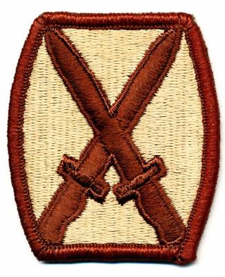 Aufnäher 10th Mountain Division ohne tab, wüstentarn