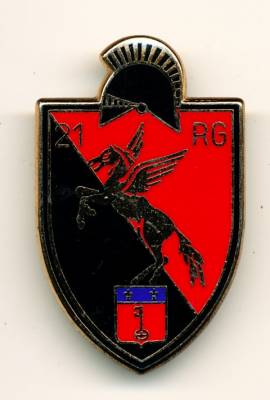 Metallabzeichen Frankreich, 21. Pionierregiment, Drago
