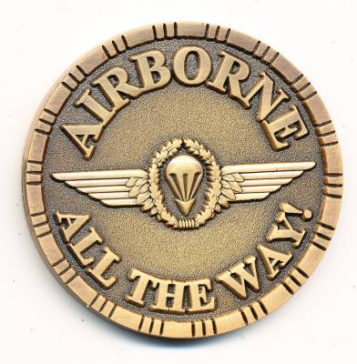 Coin Bundeswehr Fallschirmjäger AIRBORNE bronze, 40 mm