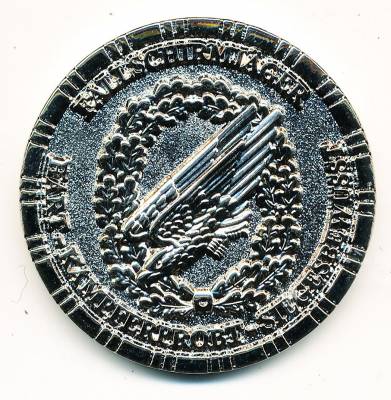 Coin Bundeswehr Fallschirmjäger AIRBORNE verchromt, 40 mm