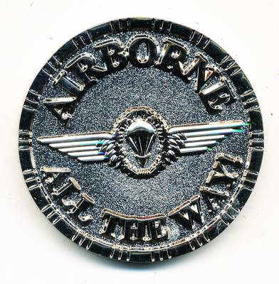 Coin Bundeswehr Fallschirmjäger AIRBORNE verchromt, 40 mm