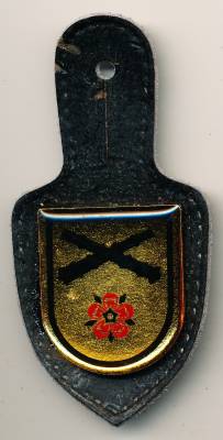 Pocket Badge Armored Artillery Battalion 215 AUGUSTDORF, pinback, used