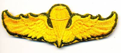 Fallschirmspringerabzeichen Indonesien, ganz gelb, basic, original