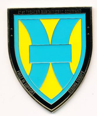 Coin US Army 21st Theater Sustainment Command Command Team, KAISERSLAUTERN, 63 x 51 mm