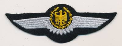 Pilot Wing, Army, gold on black, 1985 type