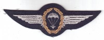 Fallschirmspringerabzeichen Deutschland Luftwaffe auf blau, bronze